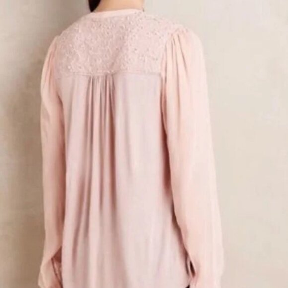 Anthro Tiny Embroidered Tunic Pink XS - Picture 3 of 3